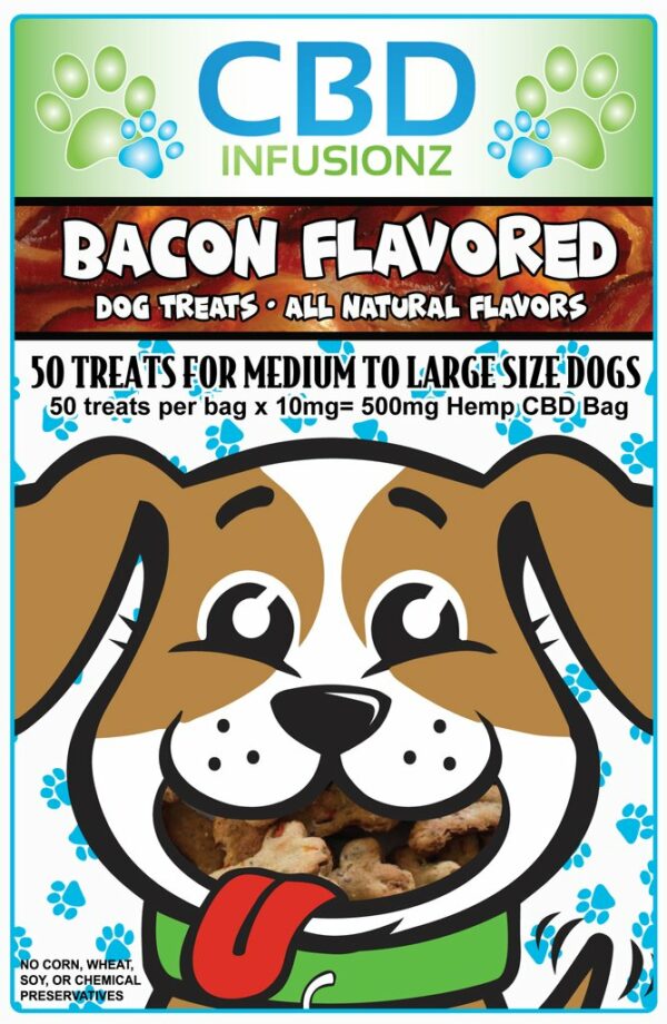 Infusionz - Bacon Dog/Pet Treats - 10mg Med/Lrg Treats/250mg Broad Spectrum BSO - Image 3