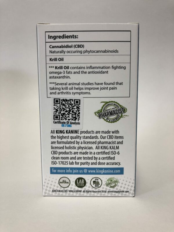 King Kalm - Pet Drops FSO Oil 75mg - Image 4