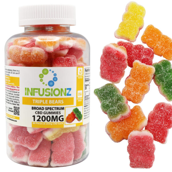 Infusionz - *Clearance Discontinued Soon* CBD Triple Layer Gummy Bears BSO – Only 600mg/1200mg Left!