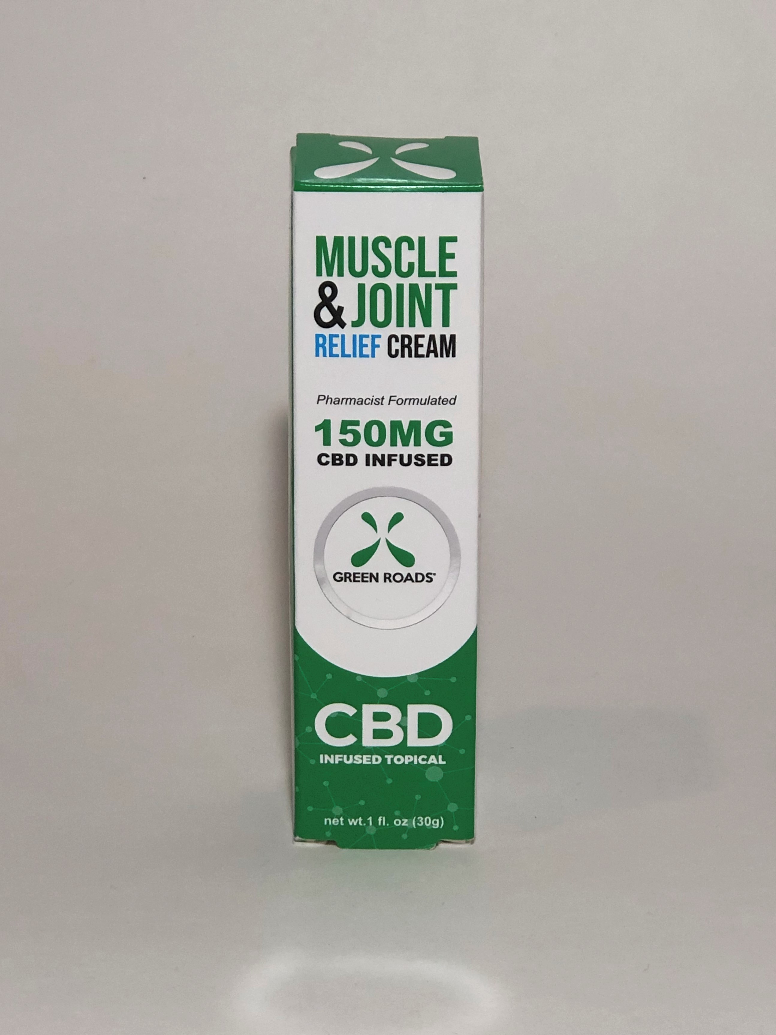 Green Roads Muscle & Joint Relief Cream w/Menthol 150mg