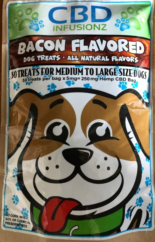 Infusionz - *Discontinued Soon* CBD Bacon Pet Treats - 5mg Med/Lrg Treats/250mg Broad Spectrum BSO