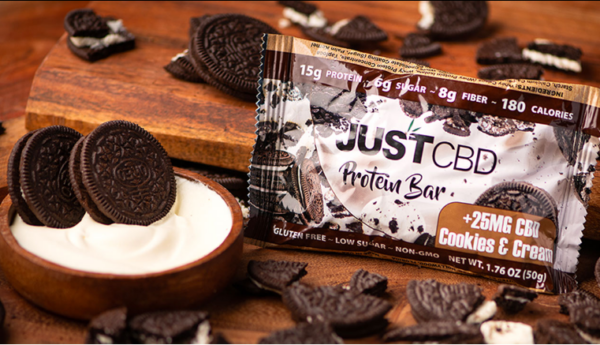 JustCBD - Infused Protein Case with 12 Bars @25mg/Each - Assorted Flavors/Organic Plant Based Gluten Free Protein