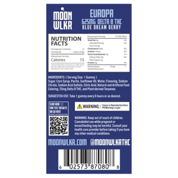 MoonWlkr - *Discontinued Soon* Delta-8 625mg Blue Dream Berry "Europa" - Image 6