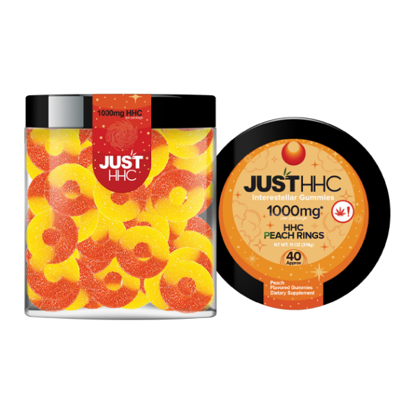 JustDelta - *Limited Run* HHC 1000mg Peach Ring Gummies - Image 2