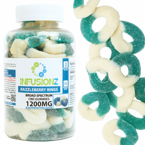 Infusionz - *Nighttime Favorite* CBD Razzleberry Gummies PM BSO w/Melatonin – Only 600mg/1200mg Left!