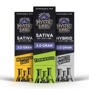 Mystic Labs - *New Product* Trainwreck (Sativa) Disposable Delta-8/Delta-10/CBG Entourage Blend (3 grams/3ml) Vape Device