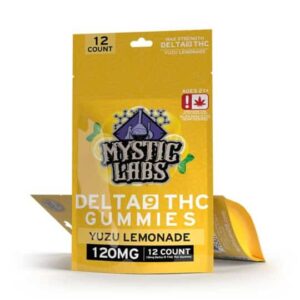 Mystic Labs - *New Product* 120mg Delta-9 THC Yuzu Lemonade Gummies w/10mg D9 PP - 12ct Travel Bag
